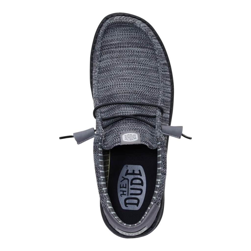 HEYDUDE Wally Stretch Sox, Granite Grey/Black, 11