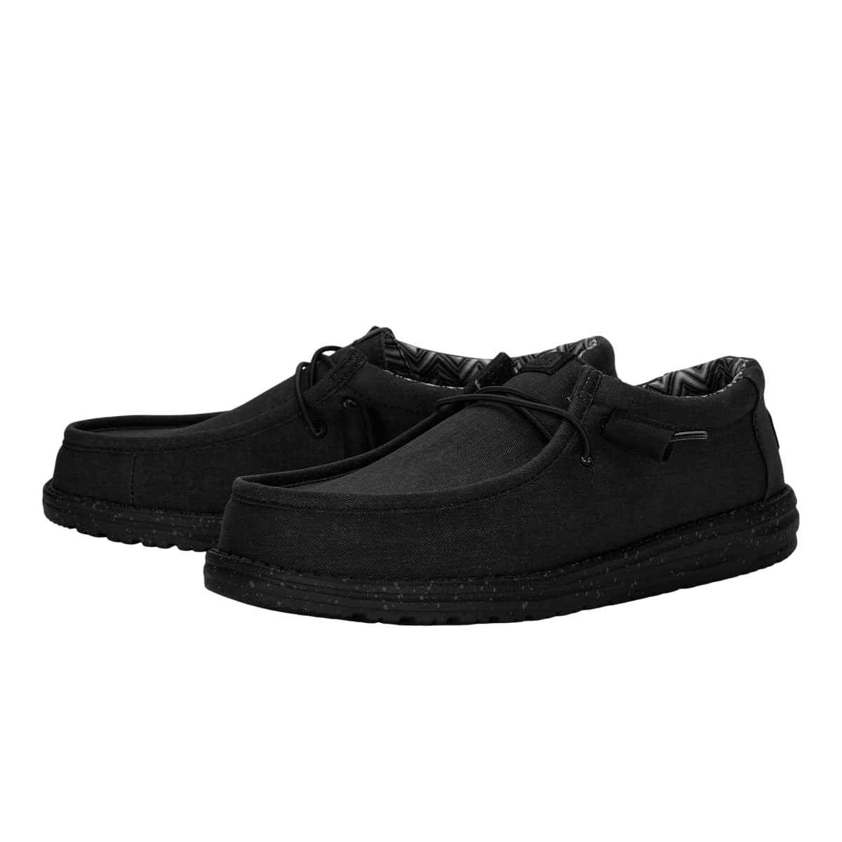 HEYDUDE Men Wally Stretch Canvas, Black, 11