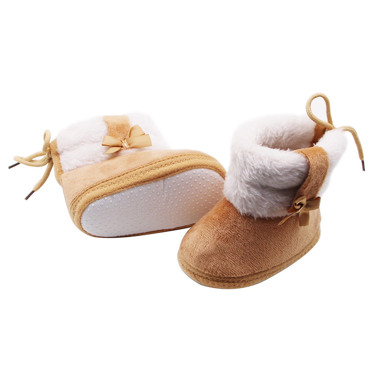 Infant Unisex Warm Boots Baby Winter Ankle Non-Slip Rubber Texture Sole Toddler Winter Snow Crib Shoes