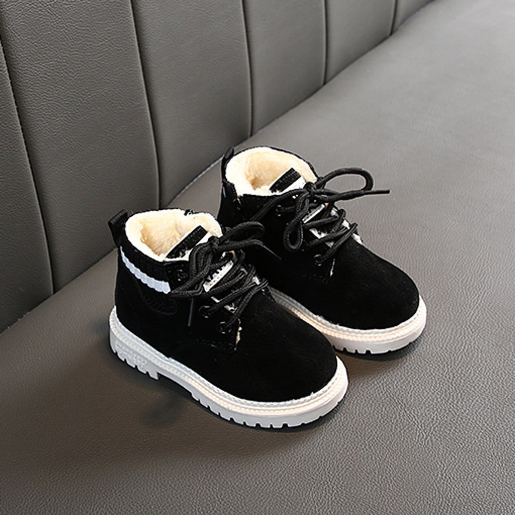 Boys' Boots Toddler Shoes Boys Girls British Style Knitted Elasticated Fashion Laceing Non Slip Thicken Keep Warm Comfortable Save Big