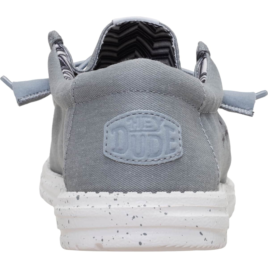 HEYDUDE Men Wally Stretch Canvas, Light Grey, 8