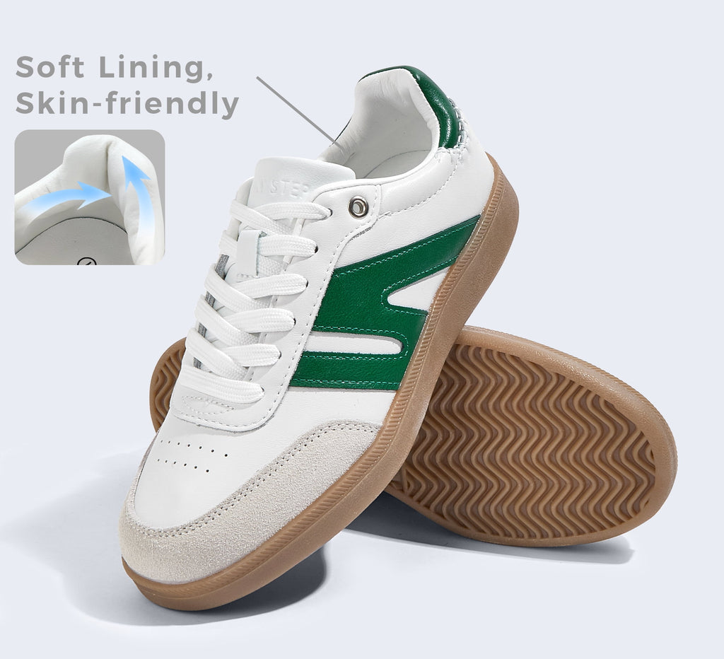 LUCKY STEP Womens Classic Retro Gum Sole Fashion Sneakers Anti Slip Casual Shoes,Dark Brown