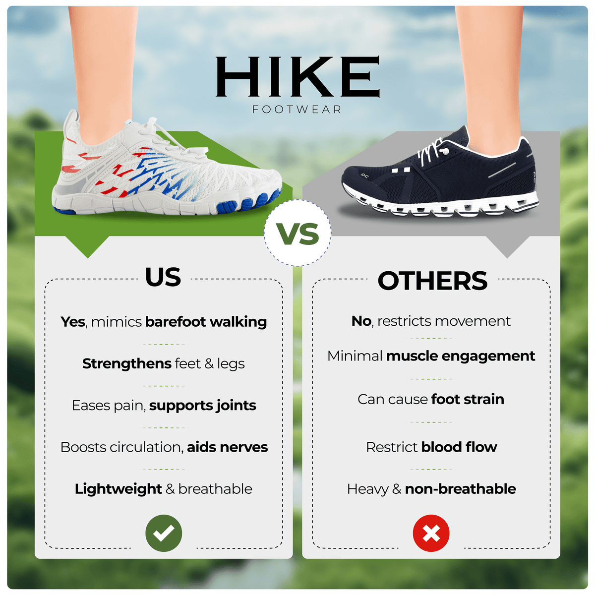 Hike Footwear HF Signature Barefoot Shoes for Women Men | Wide Toe Box | Zero Drop | Minimalist Walking Hiking Shoes | Lightweight Comfortable
