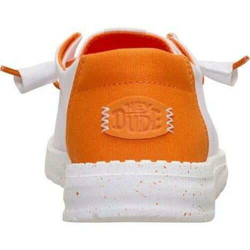 Hey Dude Women's Wendy Whataburger Slip On Shoes White Orange Size 11