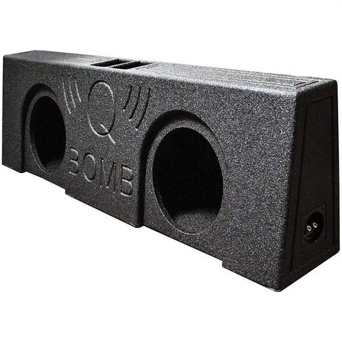 12 in. Qbomb Dual Vented Empty Box Behind Seat Mount