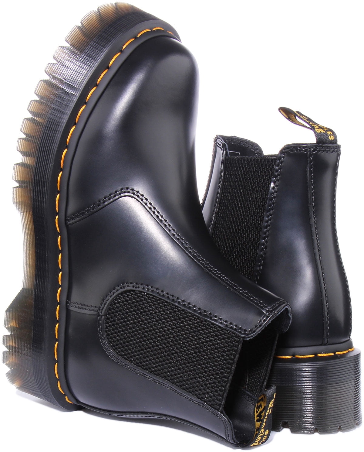 Dr Martens 2976 Quad Unisex Leather Chelsea Boot In Black Size 7.5 M