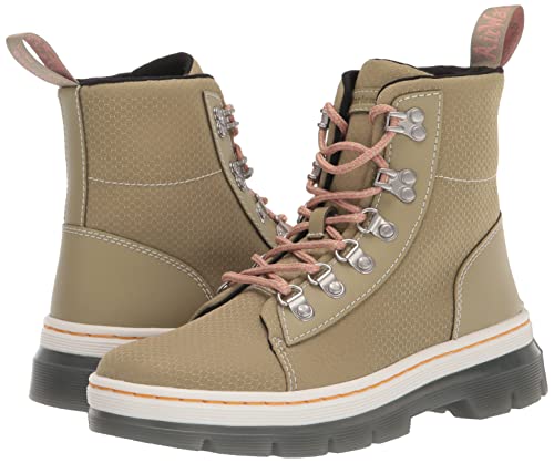 Dr. Martens Women's Combs W Fashion Boot, Vintage Taupe Poly Twill, 9