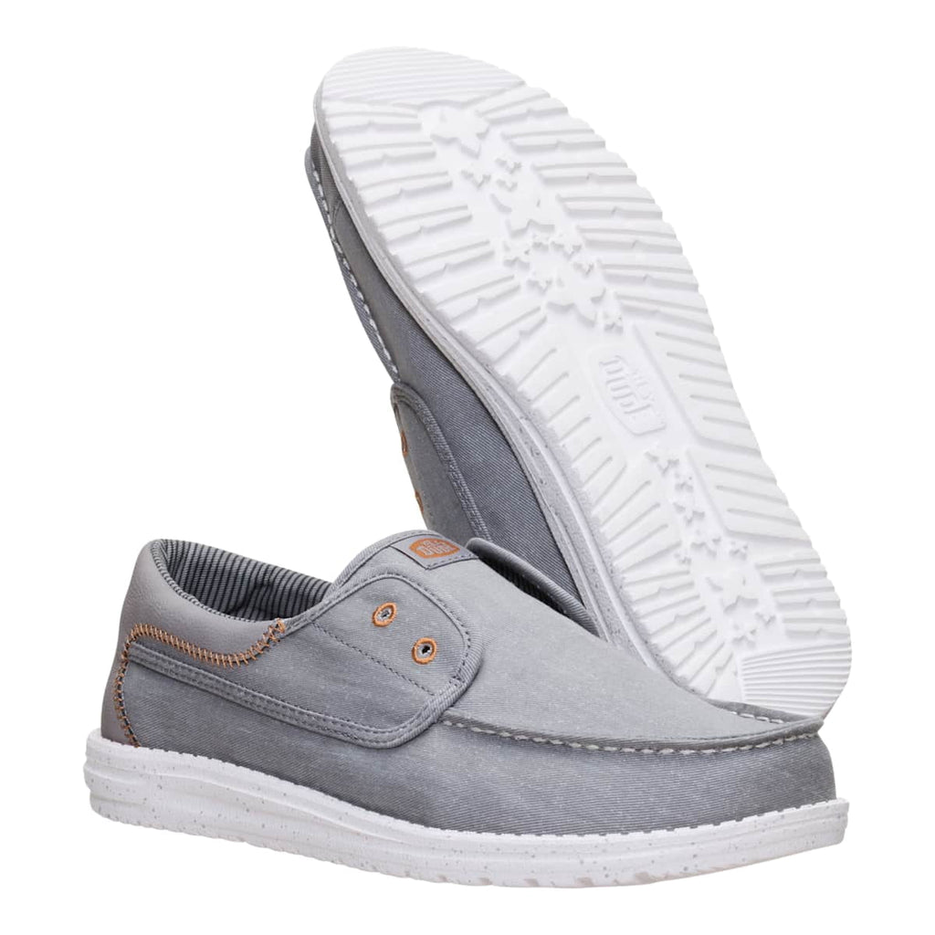 HEYDUDE Men Wally Cru Stretch Canvas, Ensign Blue, 10