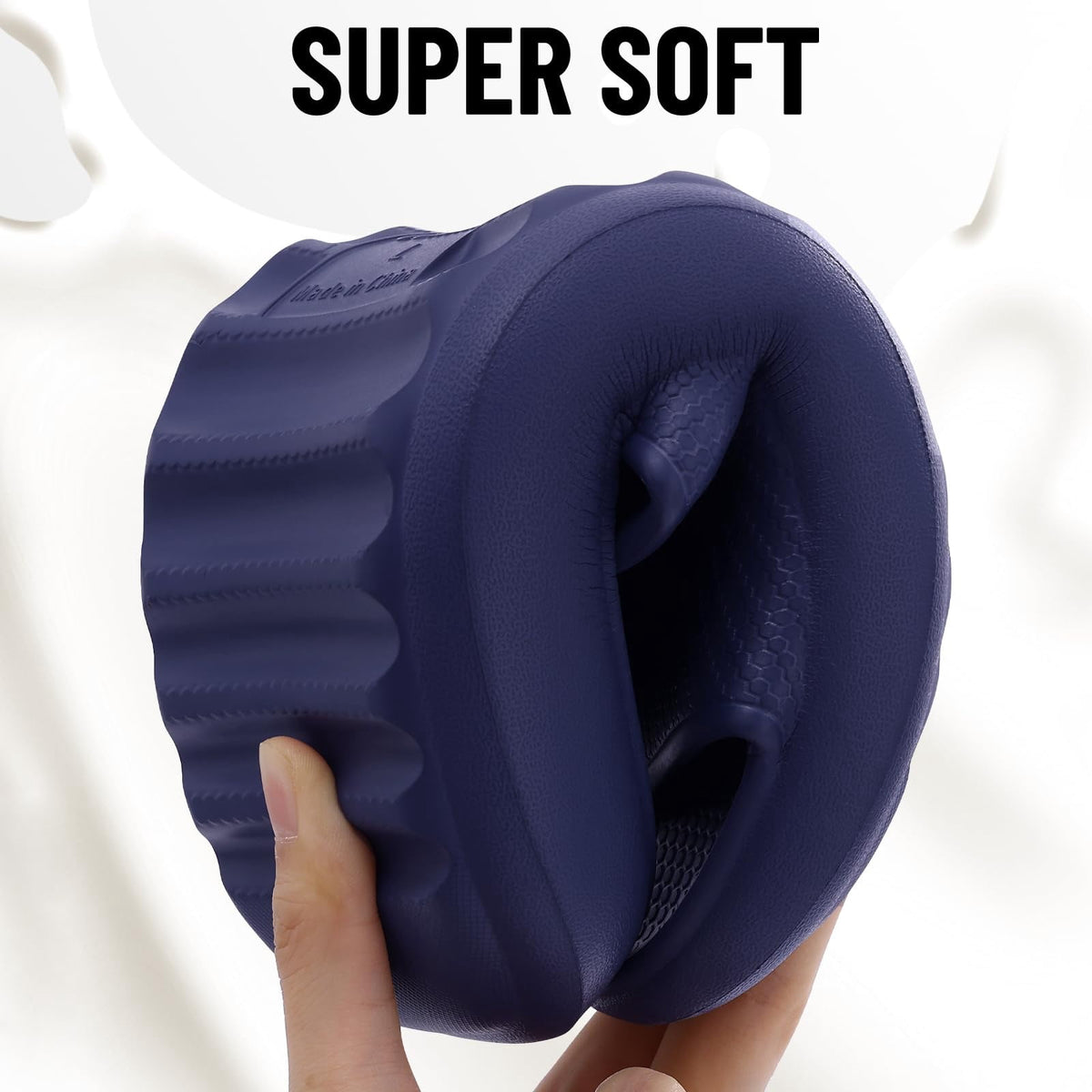 Litfun Cloud Slide Sandals for Women Men Summer Shower Shoes Soft Pillow Slippers Arch Support Beach Slides, Black