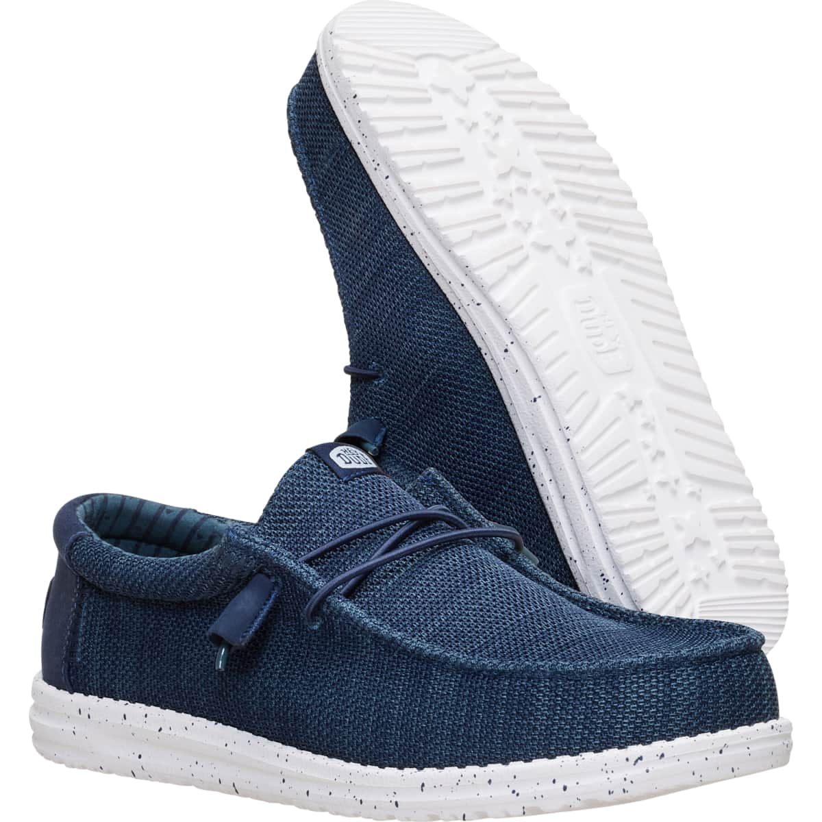HEYDUDE Men Wally Stretch Sox Wide, Gray, 12