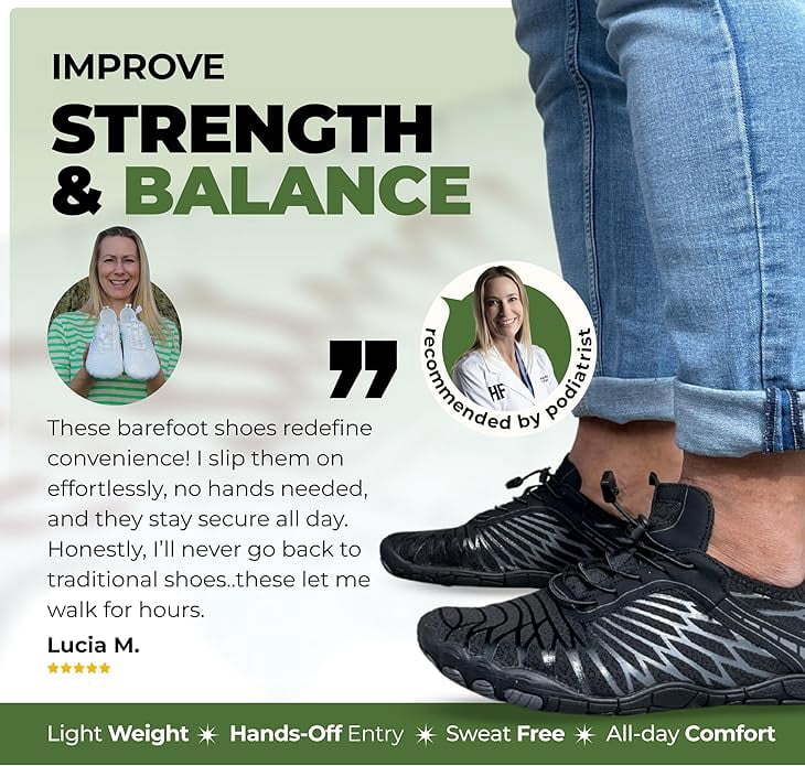 Hike Footwear Lazuli Pro Barefoot Walking Shoes for Women & Men, Wide Toe Box, Zero Drop, Unisex Hiking, Gym & Everyday Shoes