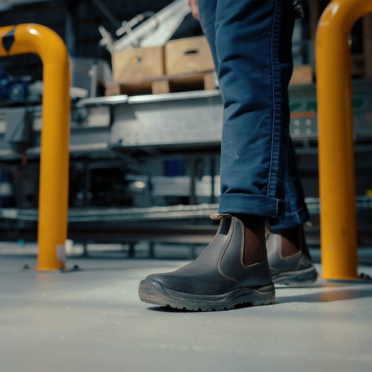 Mens Leather Pull On Dress Boots