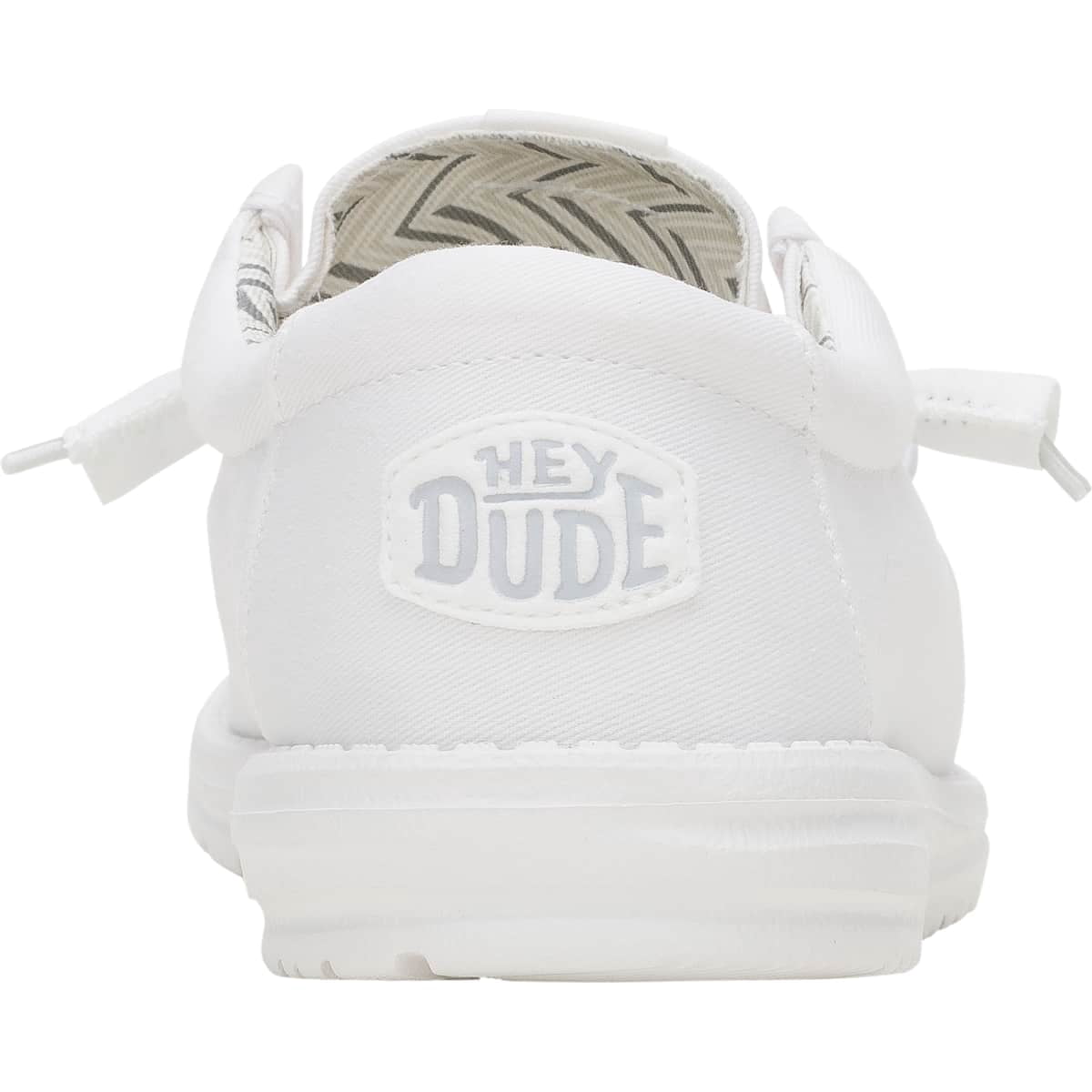 HEYDUDE Men Wally Stretch Canvas Wide, White, 11