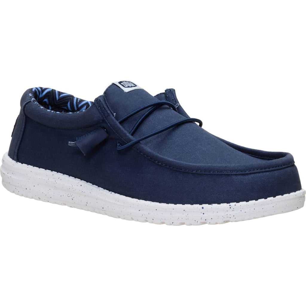 HEYDUDE Men Wally Stretch Canvas, Navy, 7