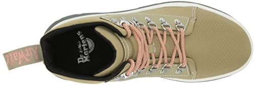 Dr. Martens Women's Combs W Fashion Boot, Vintage Taupe Poly Twill, 9
