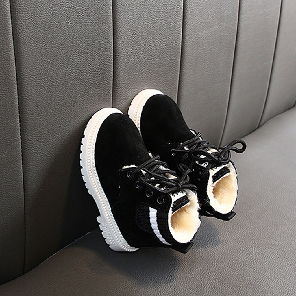 Boys' Boots Toddler Shoes Boys Girls British Style Knitted Elasticated Fashion Laceing Non Slip Thicken Keep Warm Comfortable Save Big