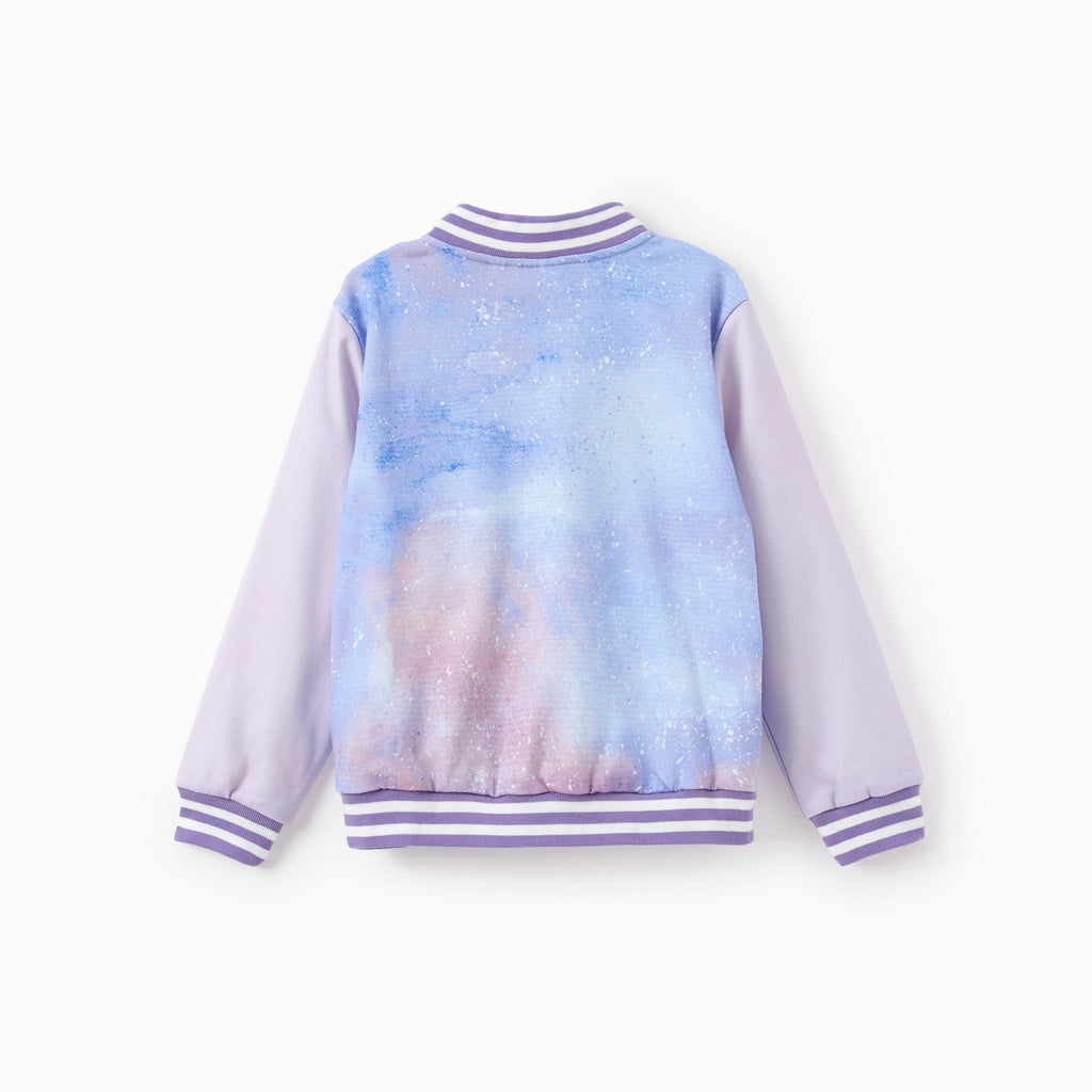 Disney Girls Bomber Jacket Minnie Mouse Colorblock Varsity Lightweight Sweatshirts Gift Fall Spring Sizes 3-10