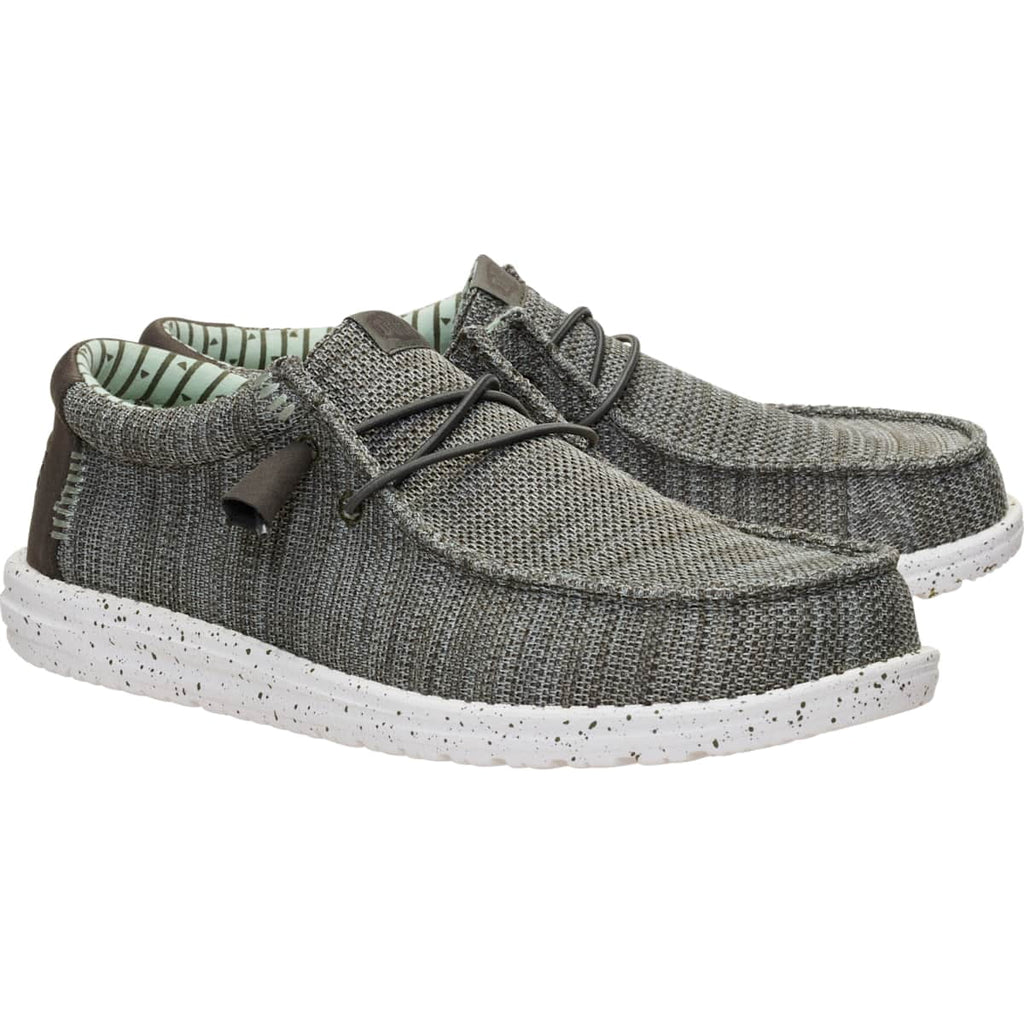 HEYDUDE Wally Stretch Sox, Granite Grey/Black, 11