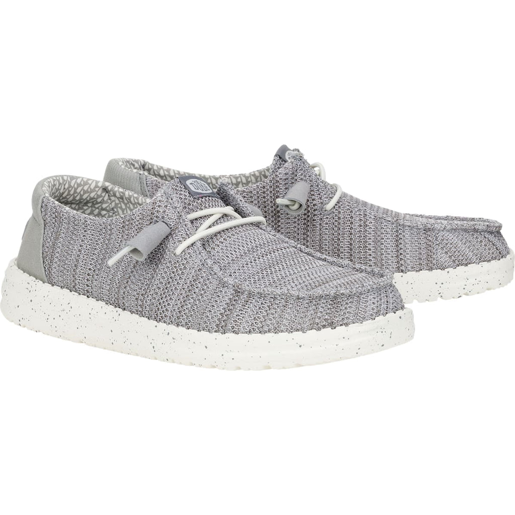 HEYDUDE Wendy Stretch Sox Wide, Light Grey, 8