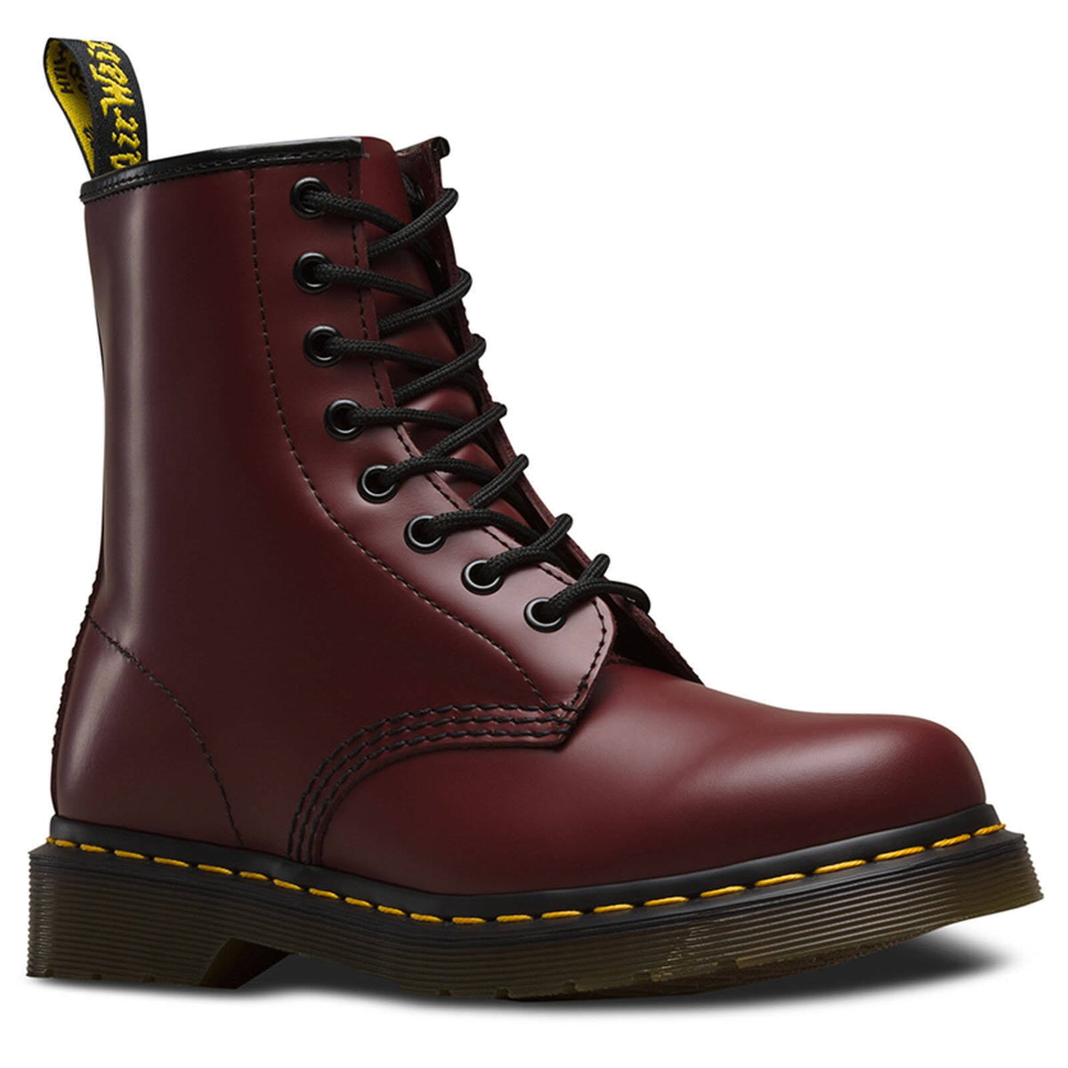 Dr. Martens 1460 8 Eye Boot Unisex Shoes Size 8, Color: Cherry Red Smooth