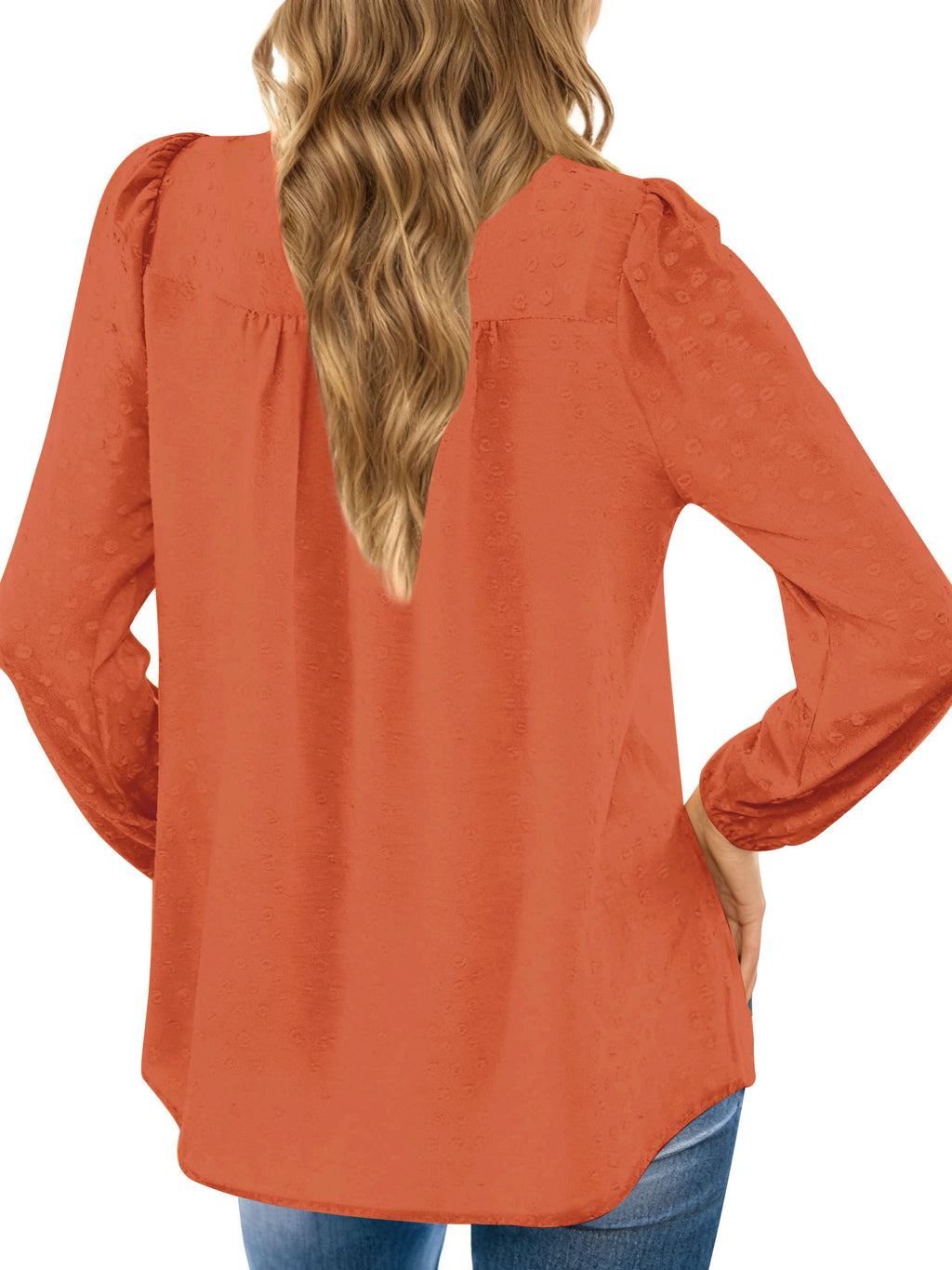 UVN Fall Shirts for Women Long Sleeve Blouses Ladies Crewneck Lace Crochet Tops Dressy Chiffon Blouses
