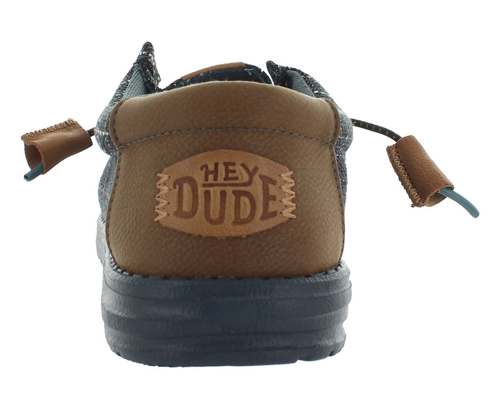Hey Dude Wally Plaid Mens Shoes Size 8, Color: Navy