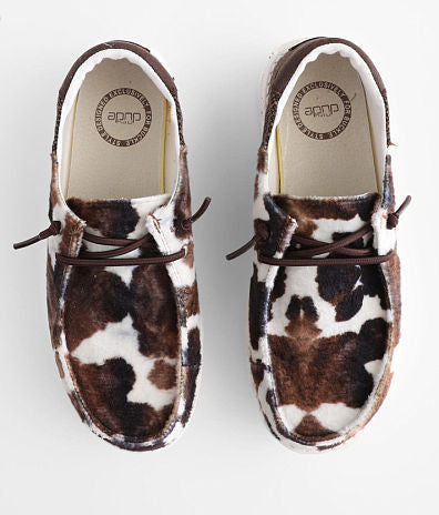Hey Dude Wendy Tartan Cow Shoes