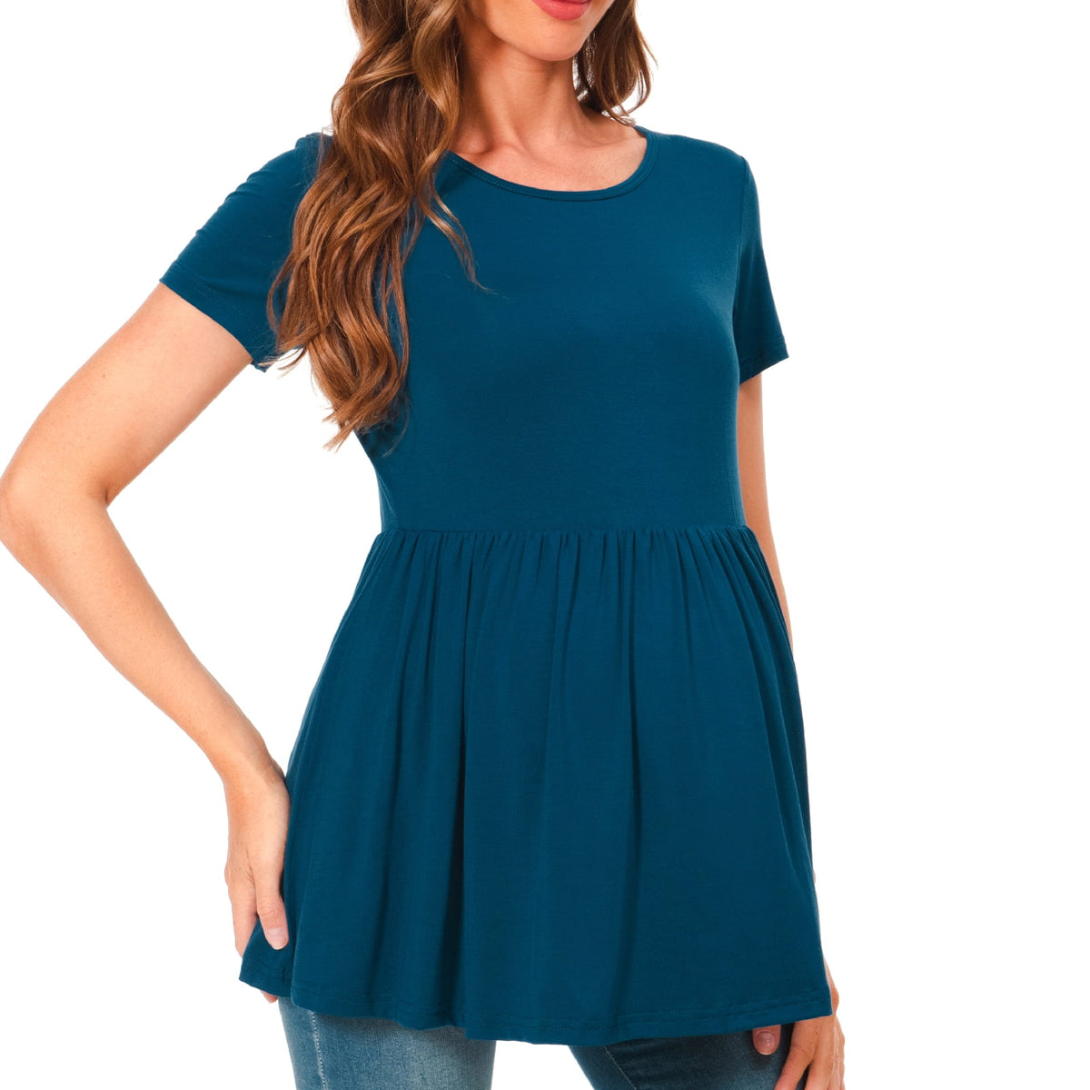 Bearsland Women's Short Sleeve Maternity Shirts Tops Pregnancy Clothes 3-Pack