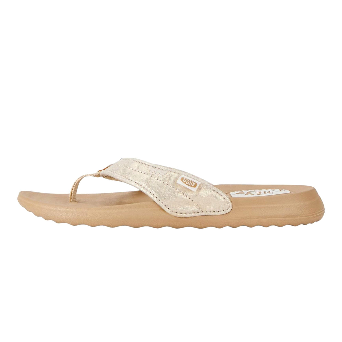 Hey Dude Christi Flip Classic Natural / Gold 41136-197 Pre-School Size 12