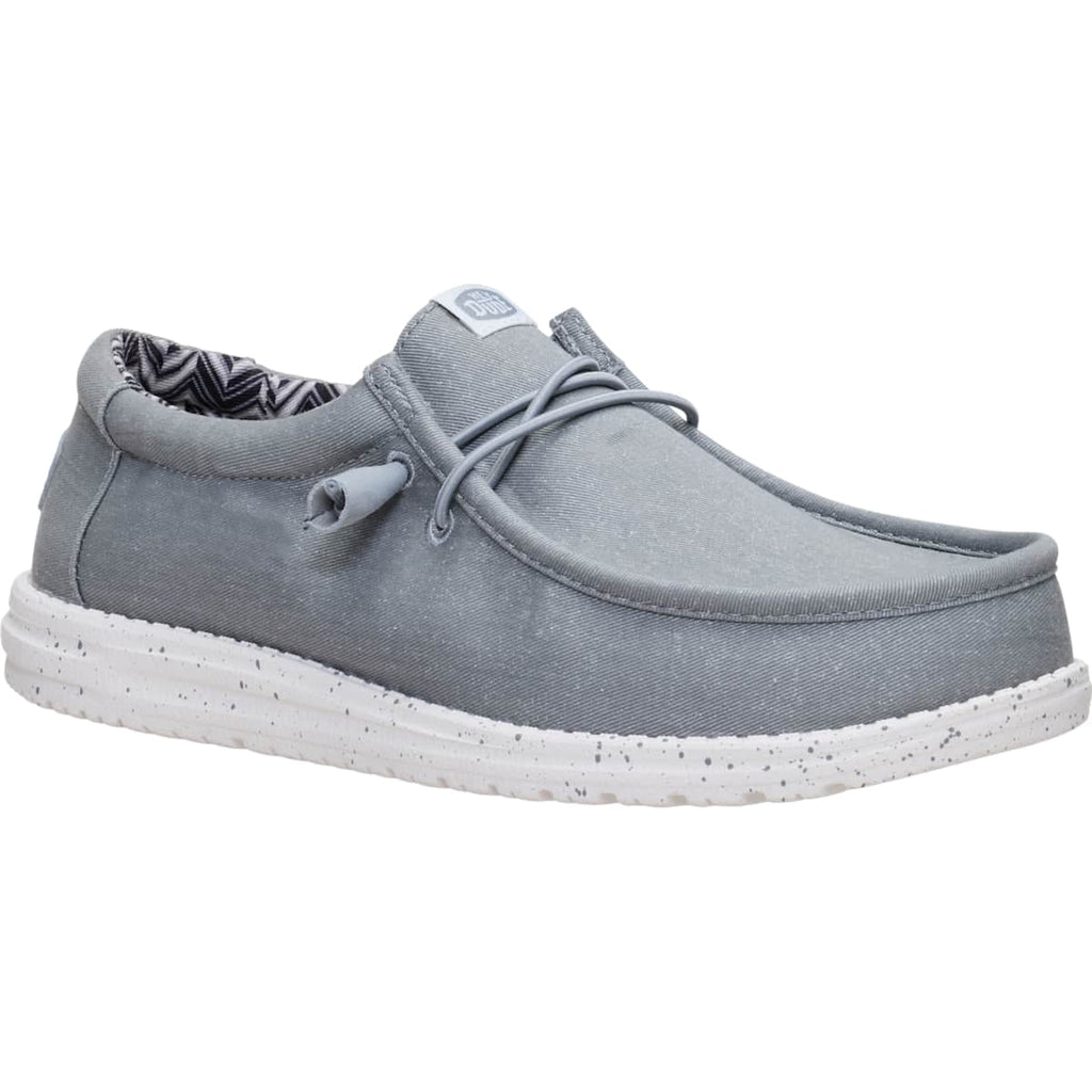 HEYDUDE Men Wally Stretch Canvas, Stone White, 9