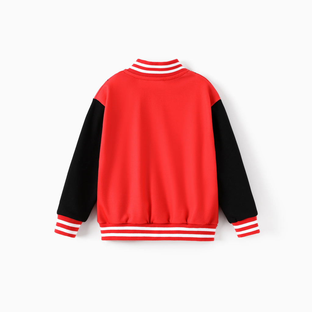 Disney Girls Bomber Jacket Minnie Mouse Colorblock Varsity Lightweight Sweatshirts Gift Fall Spring Sizes 3-10
