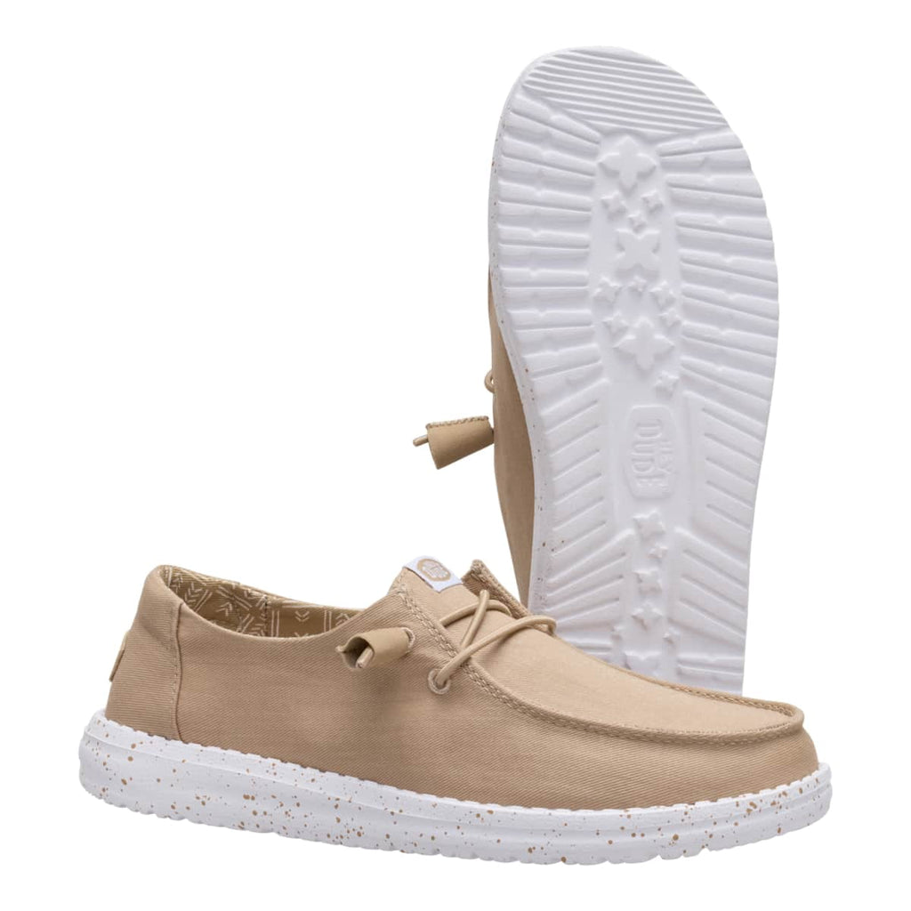 HEYDUDE Women Wendy Stretch Canvas, White, 9