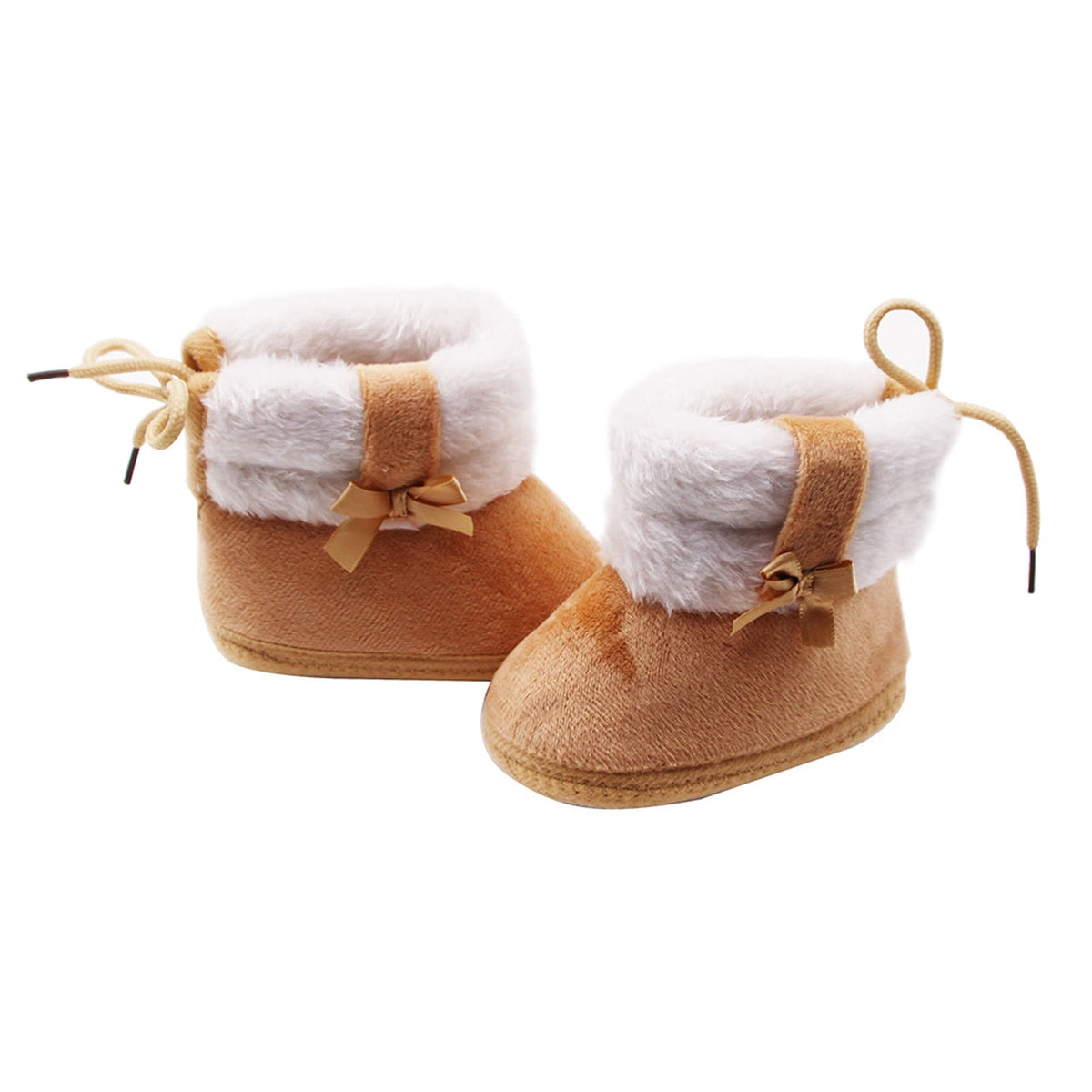 Infant Unisex Warm Boots Baby Winter Ankle Non-Slip Rubber Texture Sole Toddler Winter Snow Crib Shoes