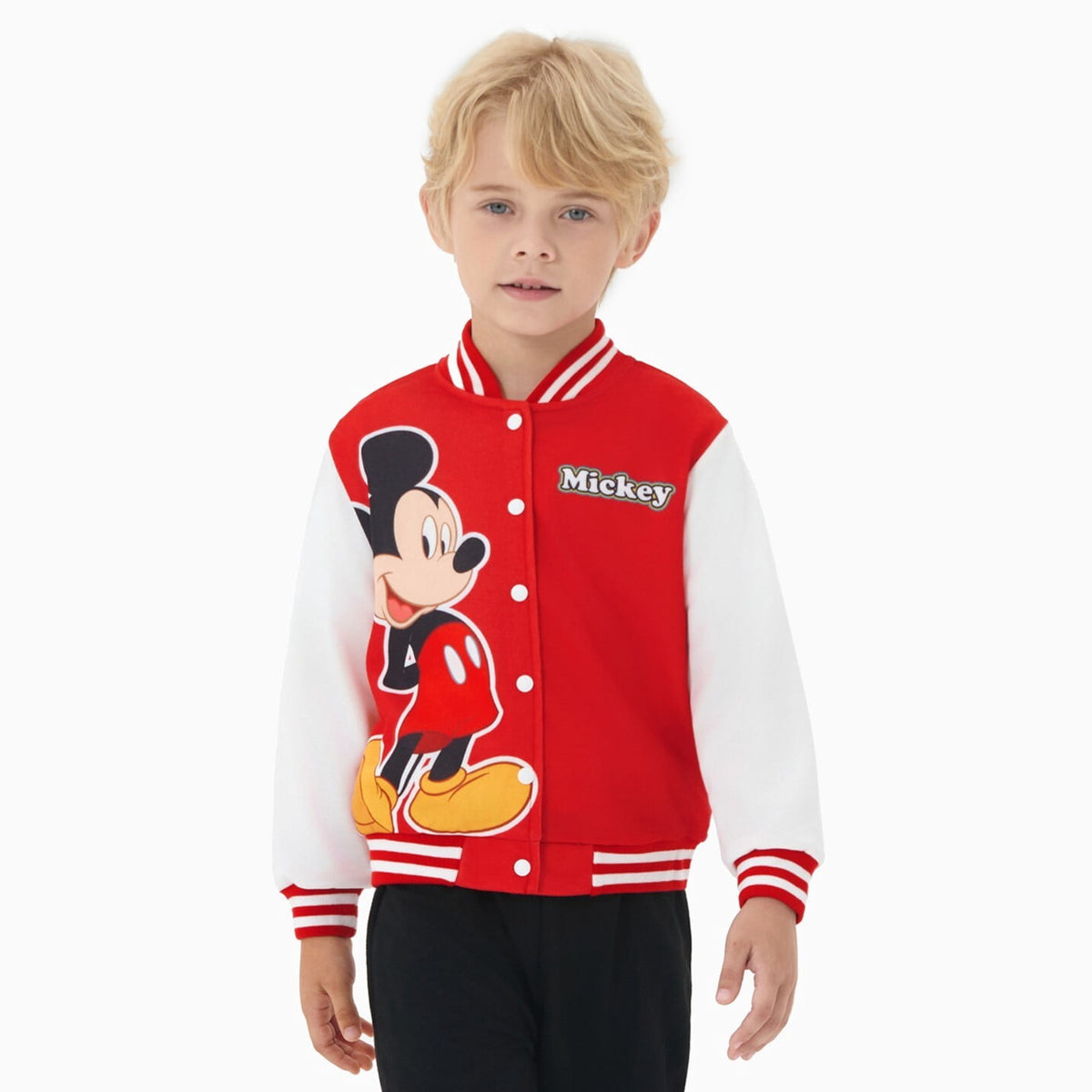 Disney Girls Bomber Jacket Minnie Mouse Colorblock Varsity Lightweight Sweatshirts Gift Fall Spring Sizes 3-10