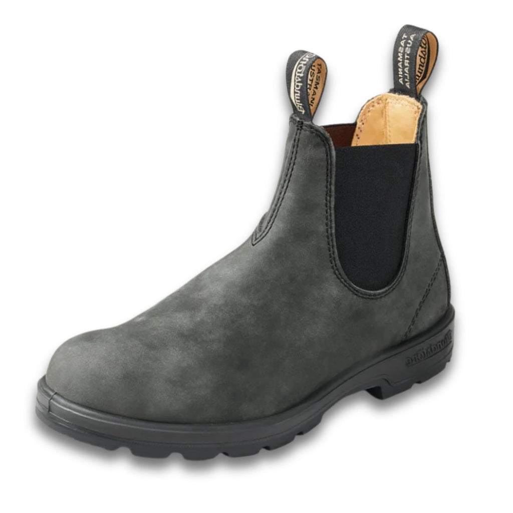 Blundstone 587 Unisex Classic Series Chelsea Boot for Men and Women with Shock Absorption and Premium Water Resistant Leather, Rustic Black, 6 US Men / 8 US Women / 5 AU - AUTHORIZED DEALER