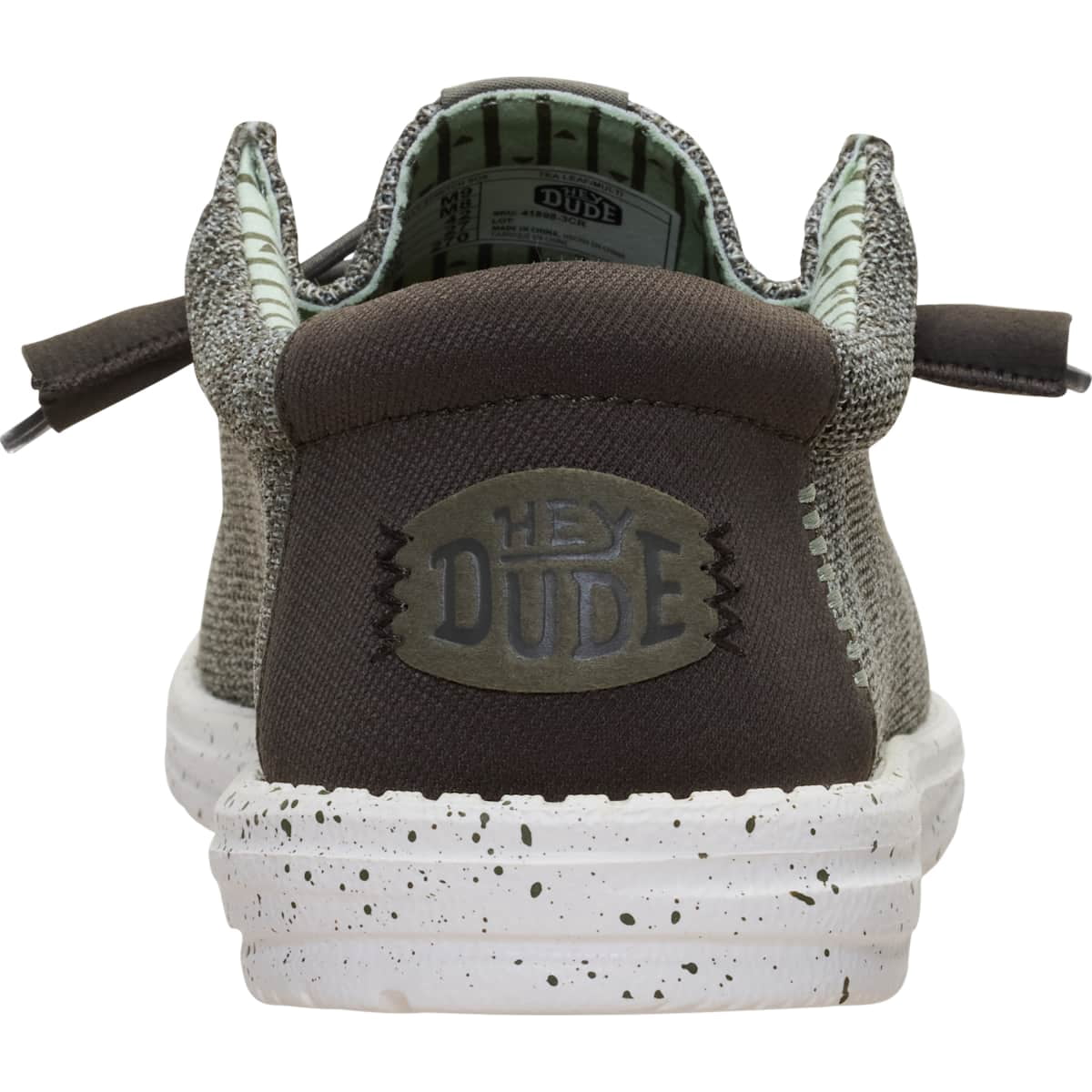 HEYDUDE Wally Stretch Sox, Granite Grey/Black, 11