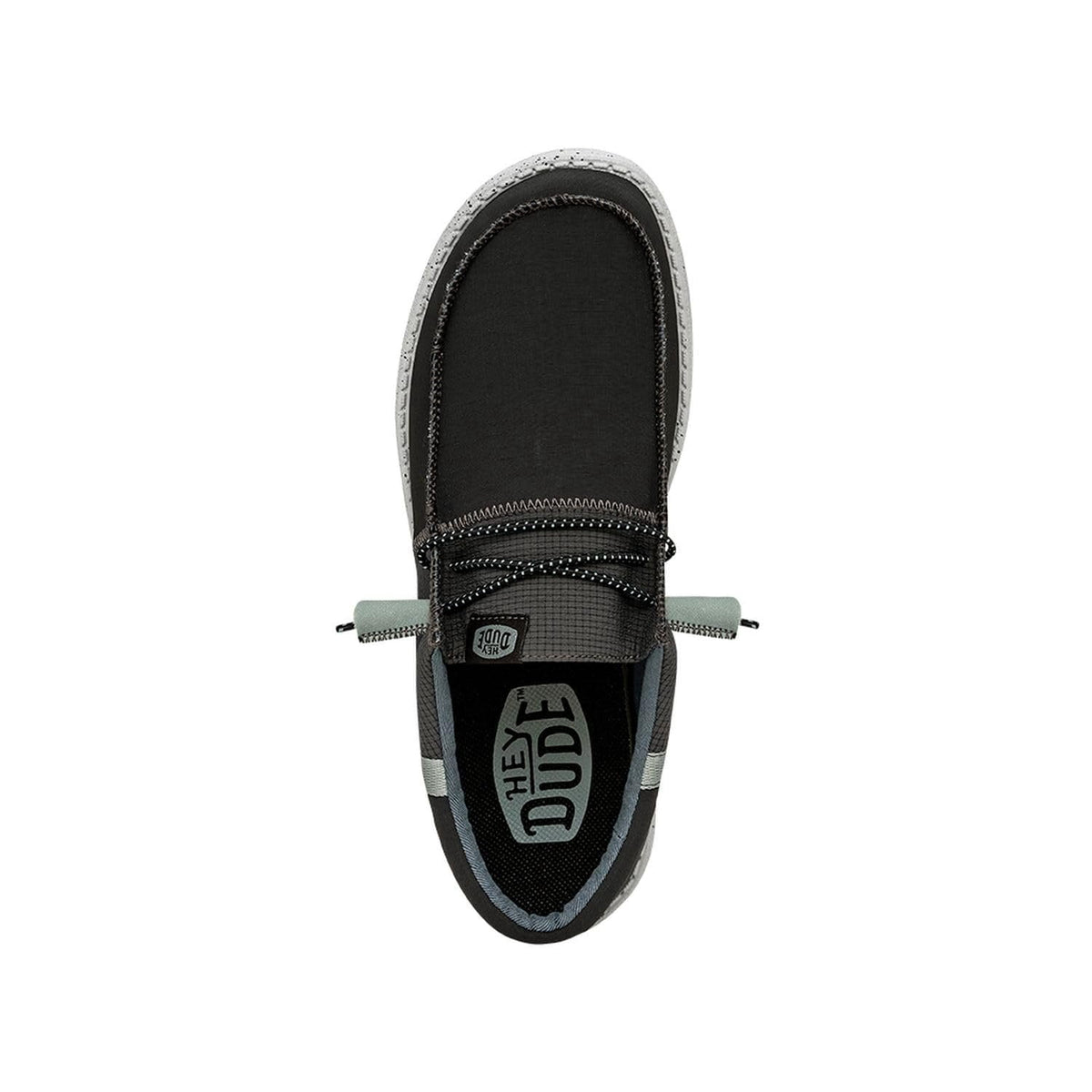 Hey Dude Wally Tri Nylon Trailhead Charcoal Size 10 Mens Shoes Men's Slip-on Loafers Comfortable & Light-Weight
