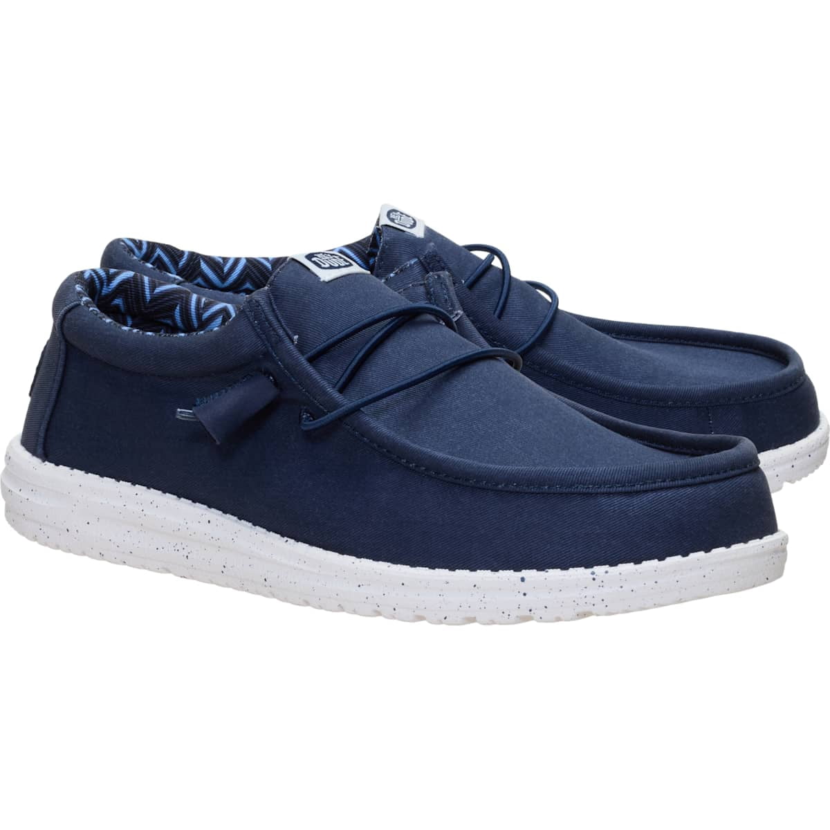 HEYDUDE Men Wally Stretch Canvas, Navy, 7