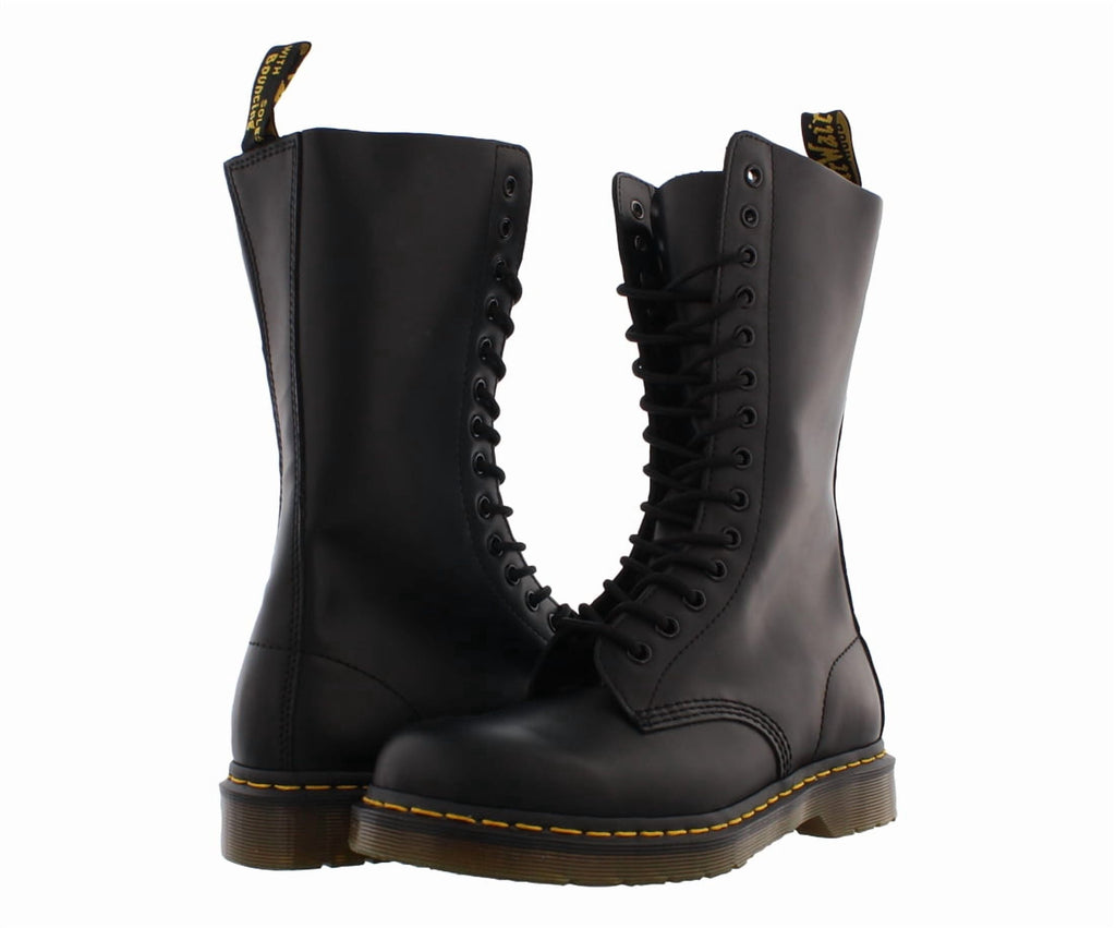 Dr. Martens Unisex 1914 14 Eye Lace Up Genuine Smooth Leather Boots Shoes