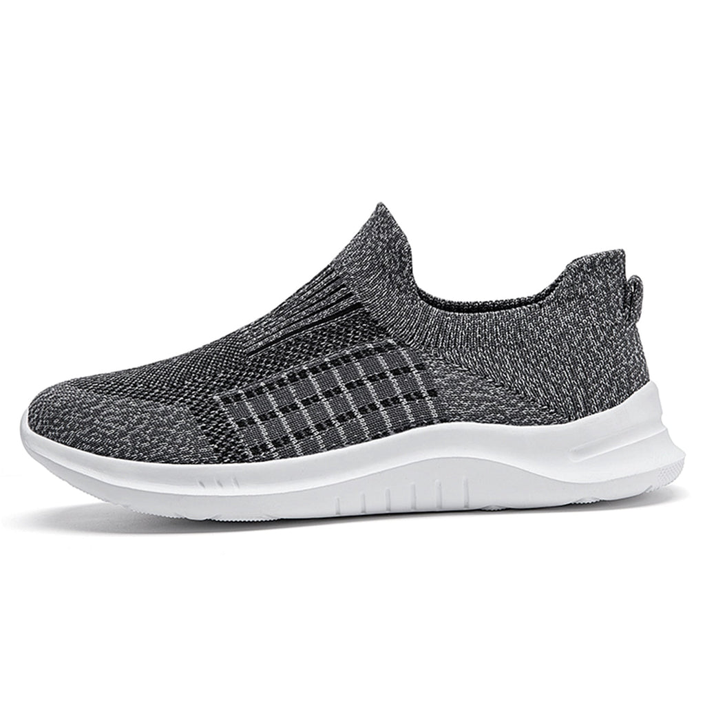 Yindaity Mens Sneakers Works Men’s Knit Slip-On Sneakers Grey,10