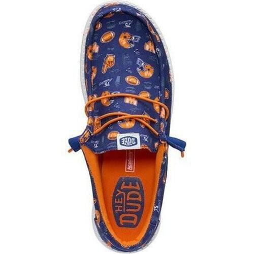 Hey Dude Men's Wally Whataburger Slip On Shoes Blue Orange Size 11