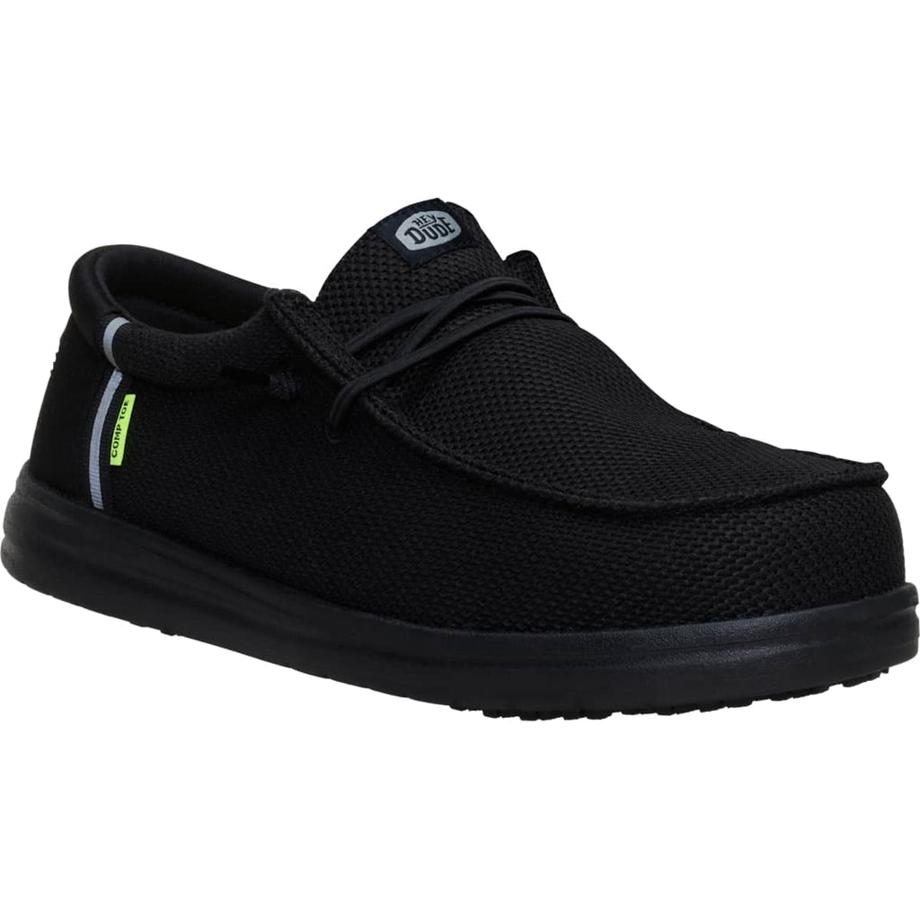 HEYDUDE Men Wally Work Comp Toe Wide, Black, 10