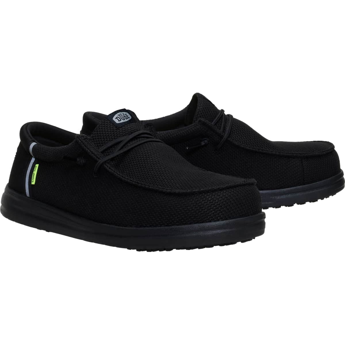 HEYDUDE Men Wally Work Comp Toe Wide, Black, 10