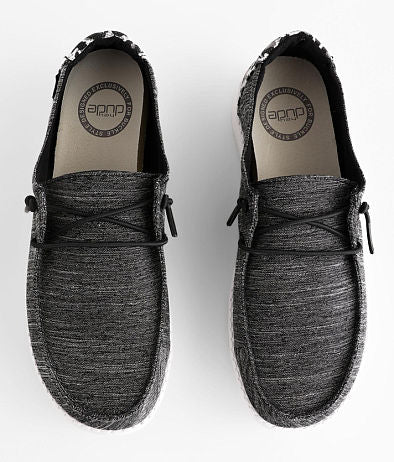 Hey Dude Wendy Linen Leopard Black Grey Shoes