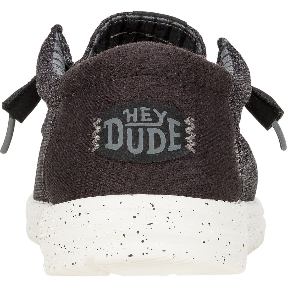 HEYDUDE Men Wally Stretch Sox Wide, Black/White, 12