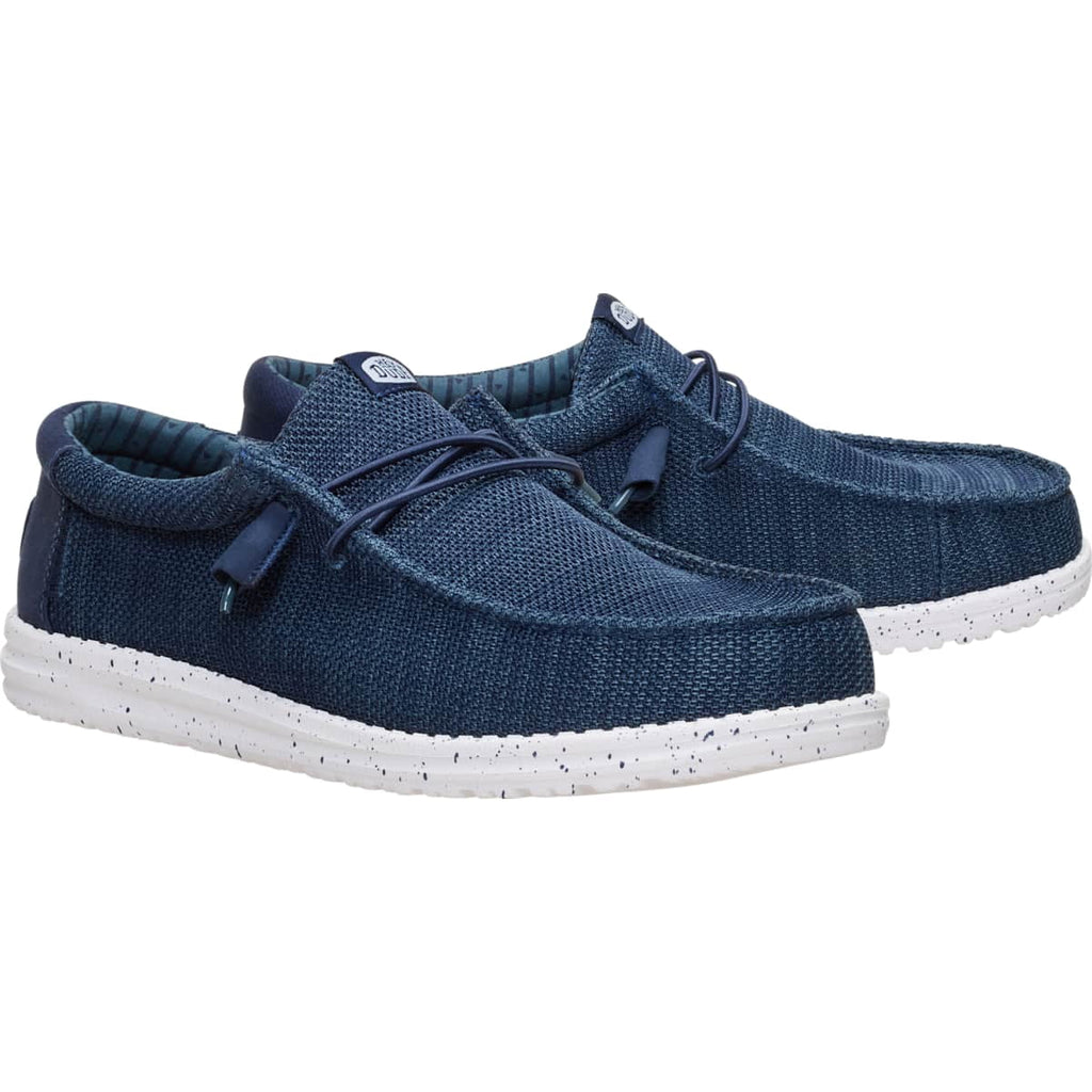 HEYDUDE Wally Stretch Sox Wide, Navy, 12