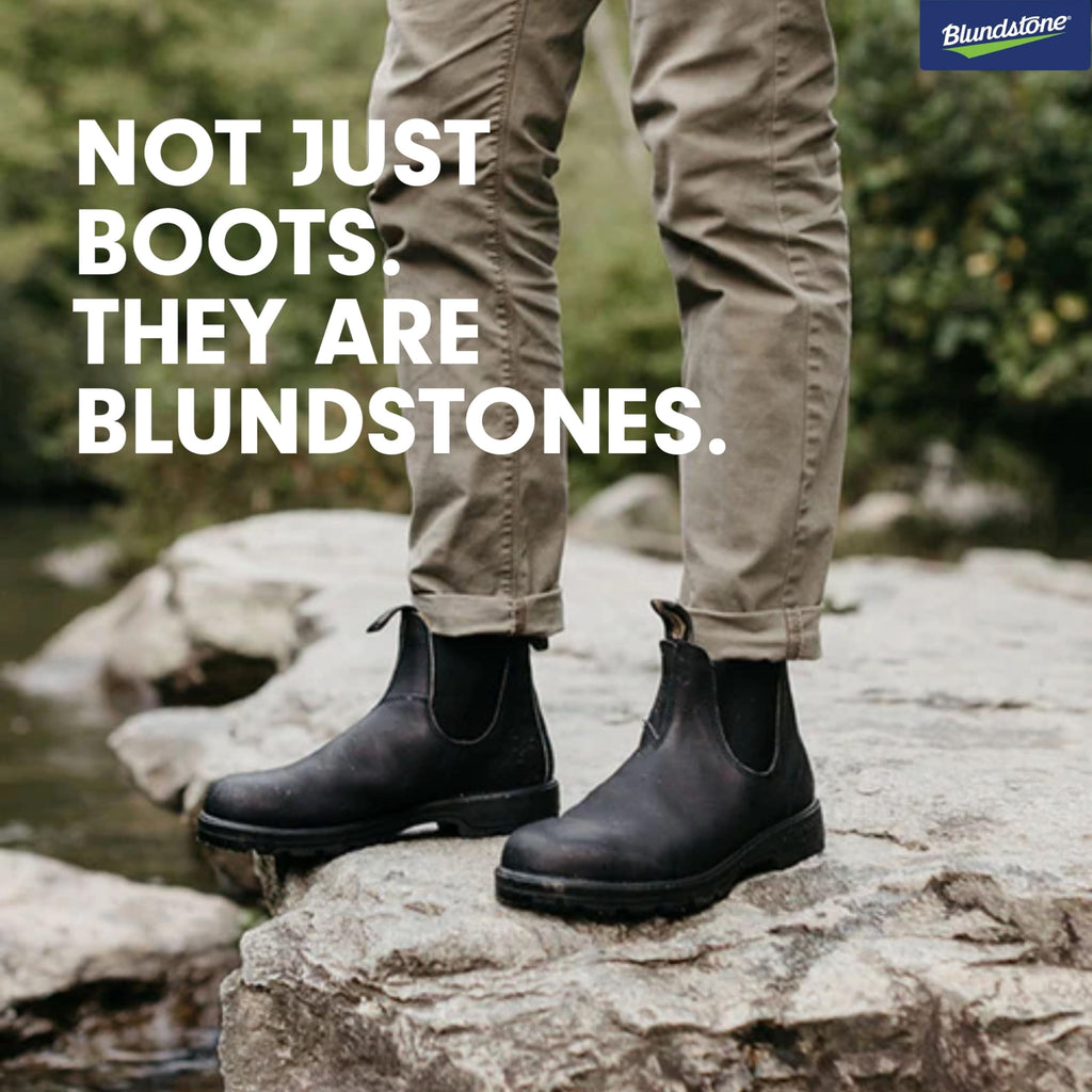 Blundstone 587 Unisex Classic Series Chelsea Boot for Men and Women with Shock Absorption and Premium Water Resistant Leather, Rustic Black, 8 US Men / 10 US Women / 7 AU - AUTHORIZED DEALER