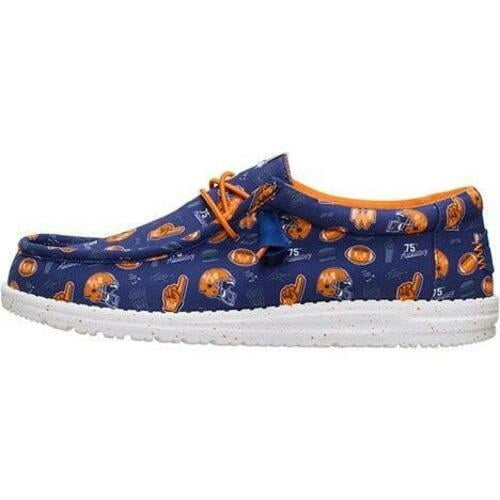 Hey Dude Men's Wally Whataburger Slip On Shoes Blue Orange Size 11