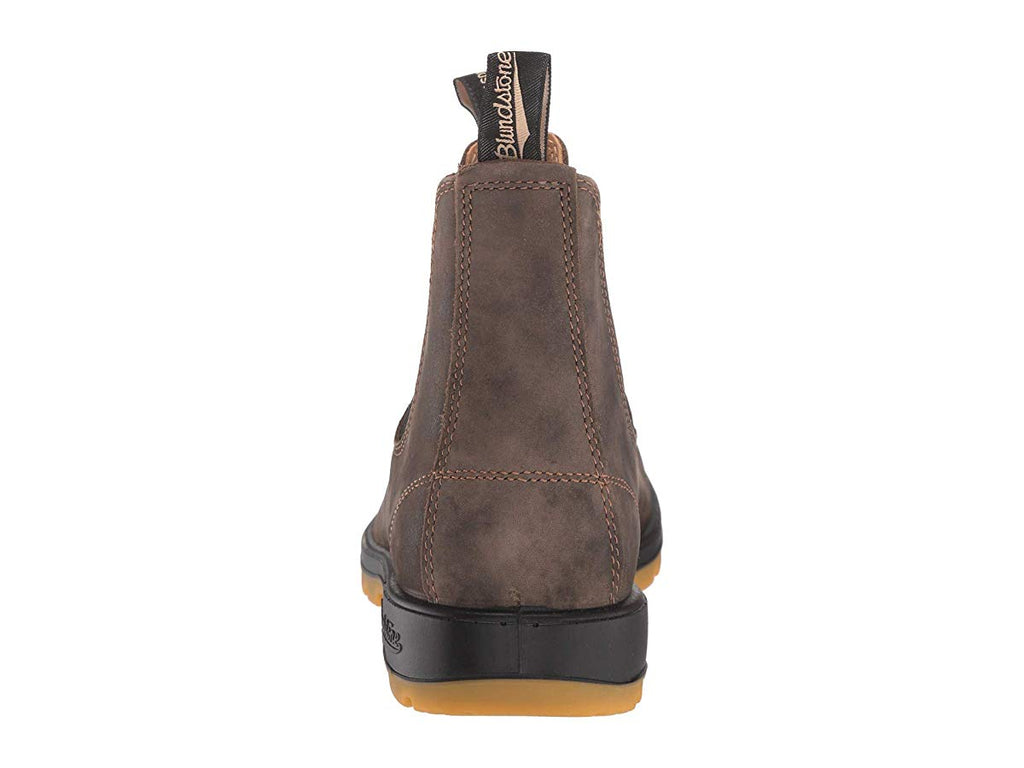 Blundstone 1944 Unisex Classic Series Chelsea Boot for Men and Women with Shock Absorption and Premium Water Resistant Leather, Rustic Brown/Mustard Black, 10.5 US Men / 12.5 US Women / 9.5 AU