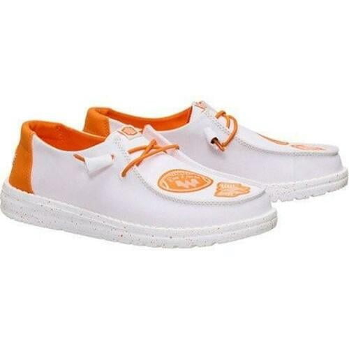 Hey Dude Women's Wendy Whataburger Slip On Shoes White Orange Size 11